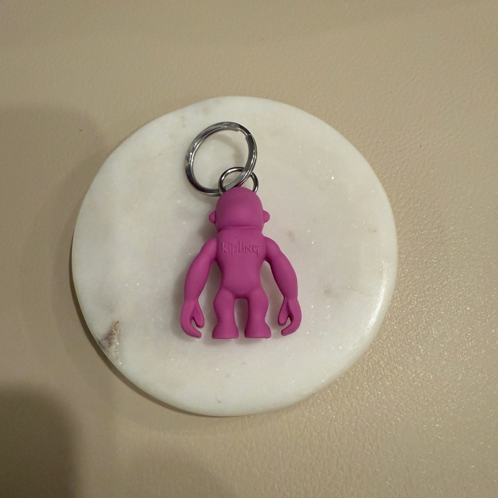 Kipling Pink Monkey Keychain Card Holder - Picture 2 of 2